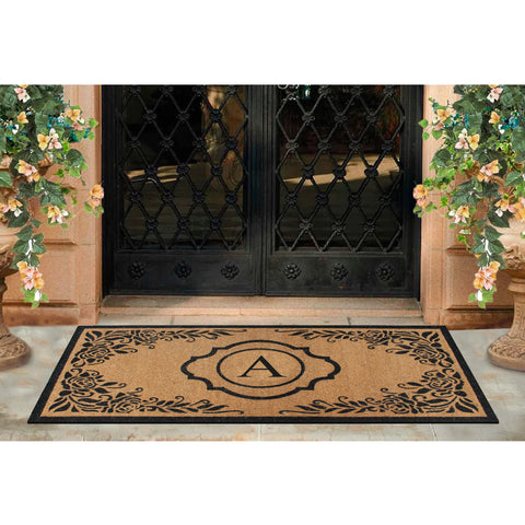 Adelise X-Large Flocked Monogrammed Doormat 36"X72"