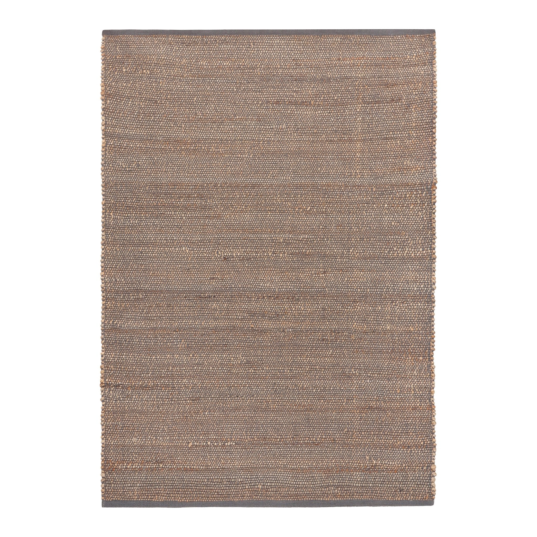Handwoven Jute & Cotton Rug – Farmhouse Style (Dark Grey) - Delara
