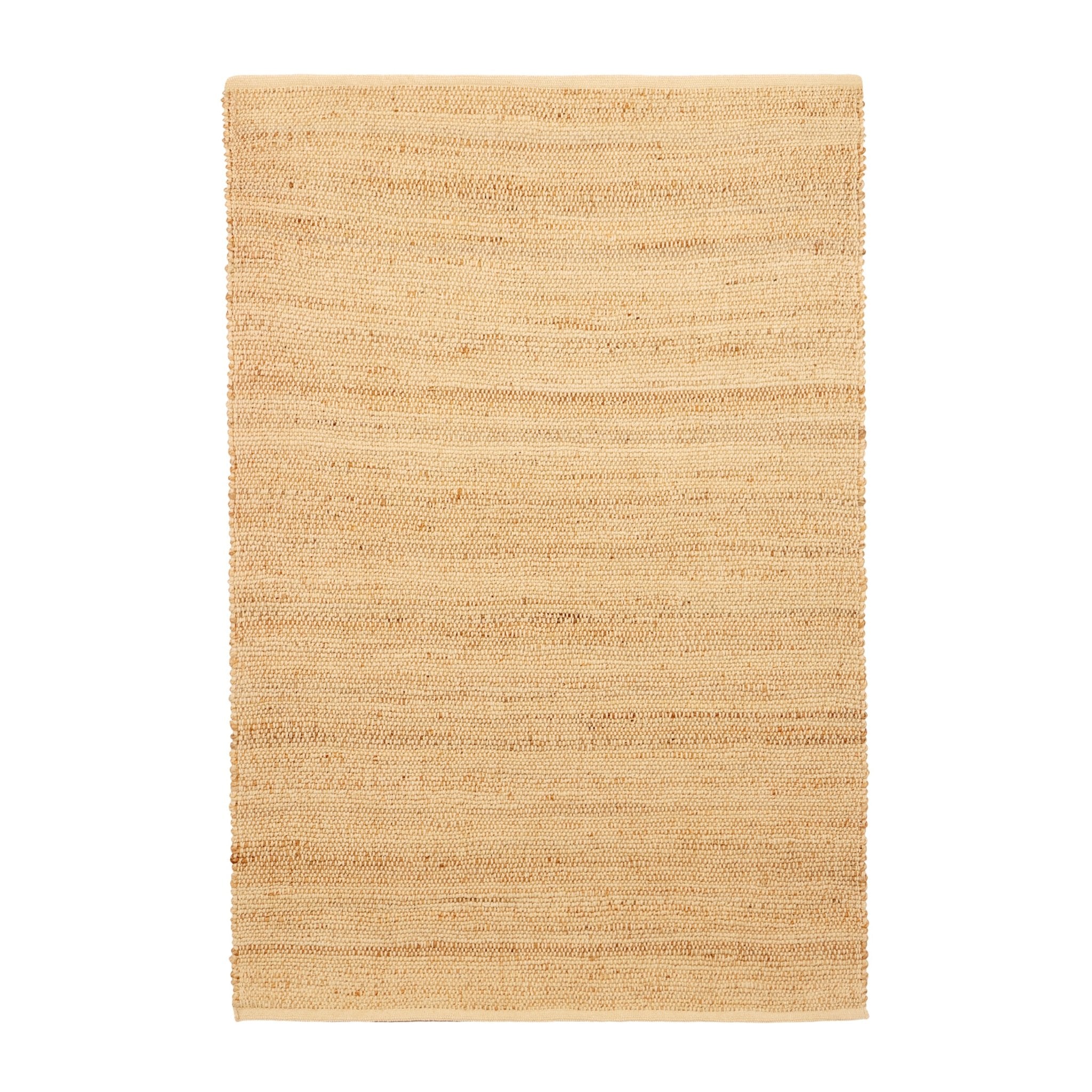 Handwoven Jute & Cotton Rug – Farmhouse Style (Natural) - Delara