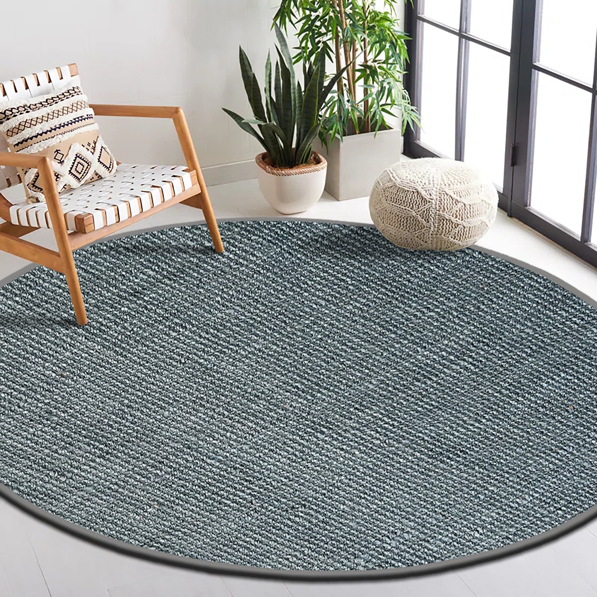 Premium Boucle Jute Rug (6' Round) - Delara
