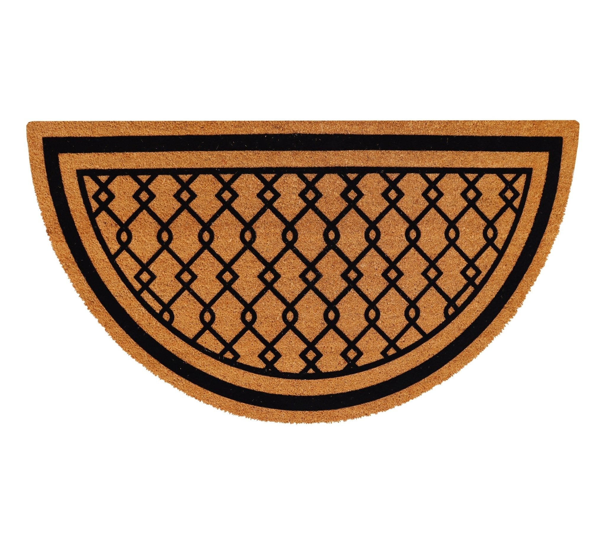 Charlotte Half - Round Entry Flock Doormat 30"X60" - Delara