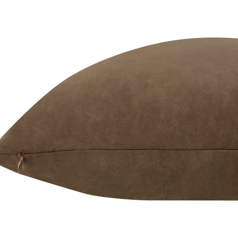 Everywhere Velvet Throw Pillow (Dark Brown)