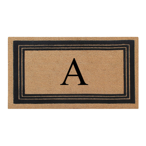 DeHond Classic Border Flocked Monogrammed Doormat 18"X30"