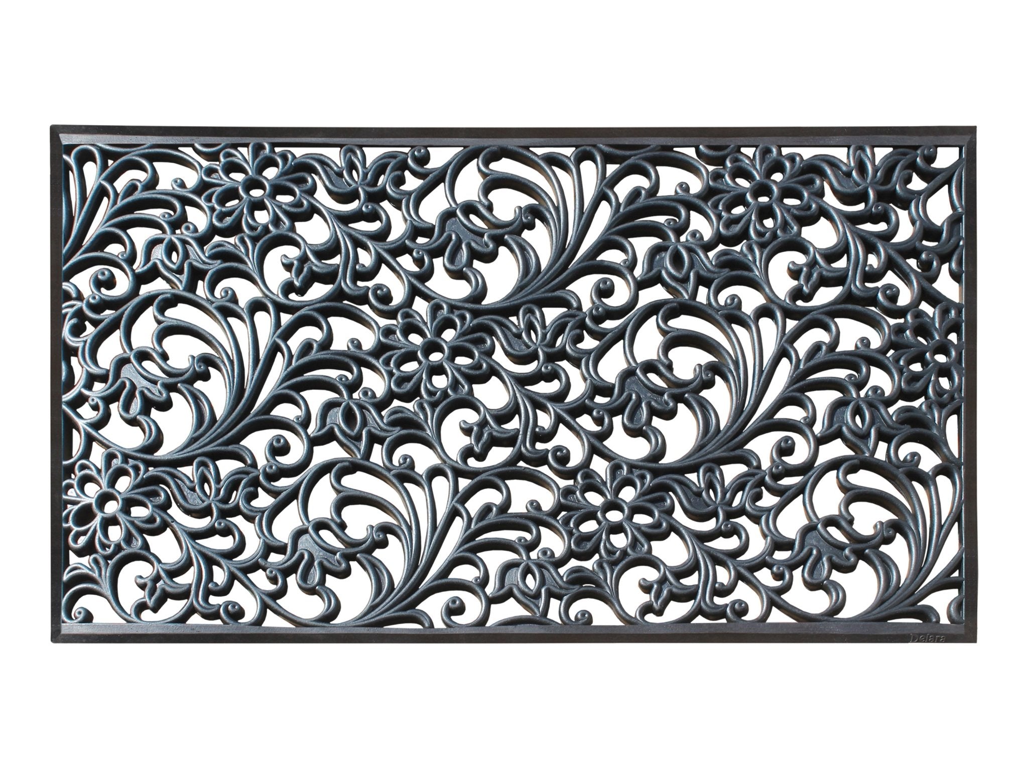 Floral Paisley Rubber Doormat 30"X48" - Delara