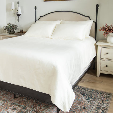 Lux Organic Cotton Flat Sheet (Ivory)