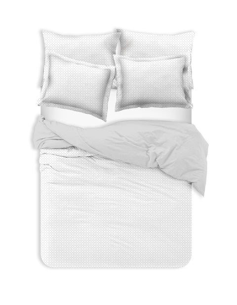 Windowpane Organic Cotton Reversible Duvet Set