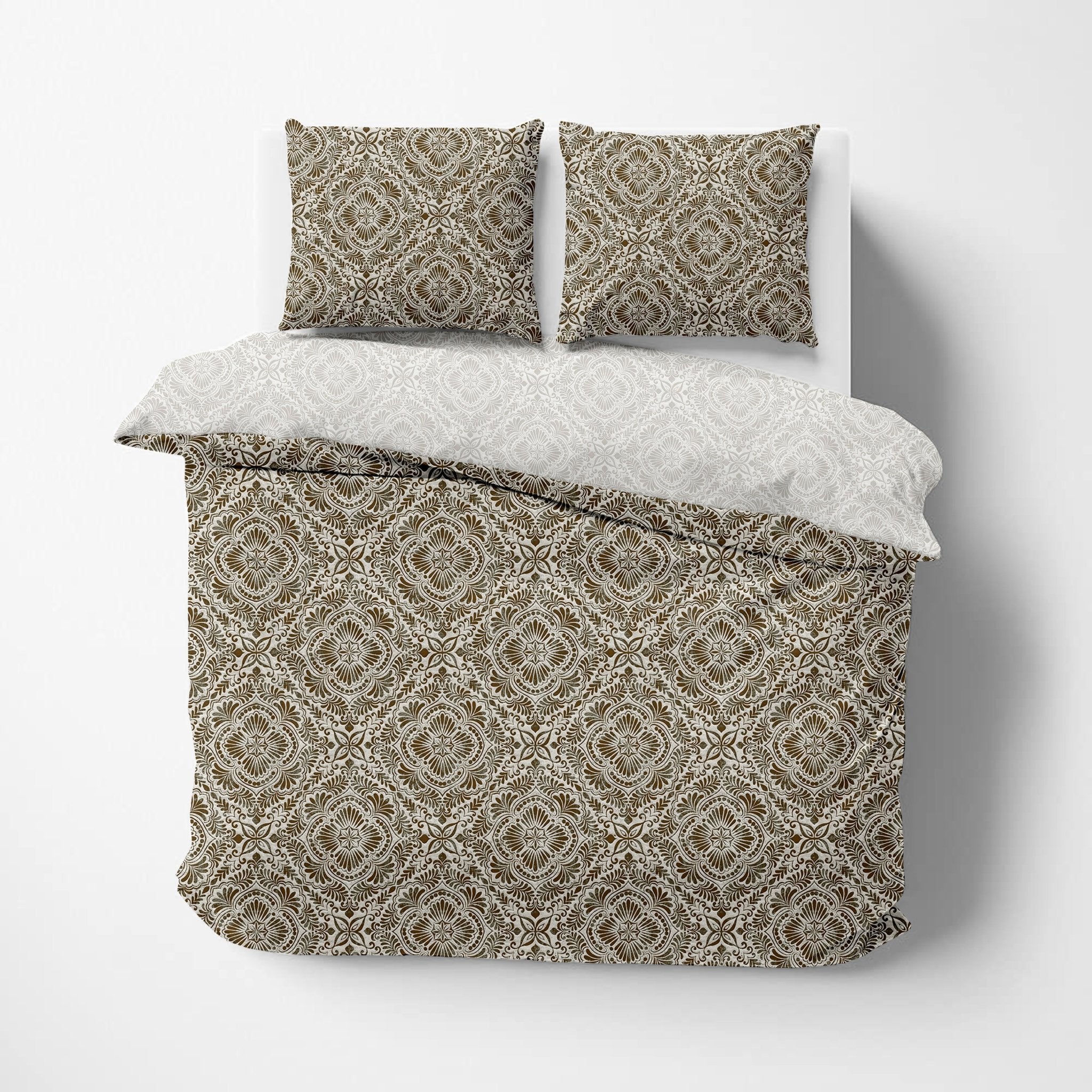 Cotton Reversible Duvet Set - Bedding - Queen - DelaraHome - Delara