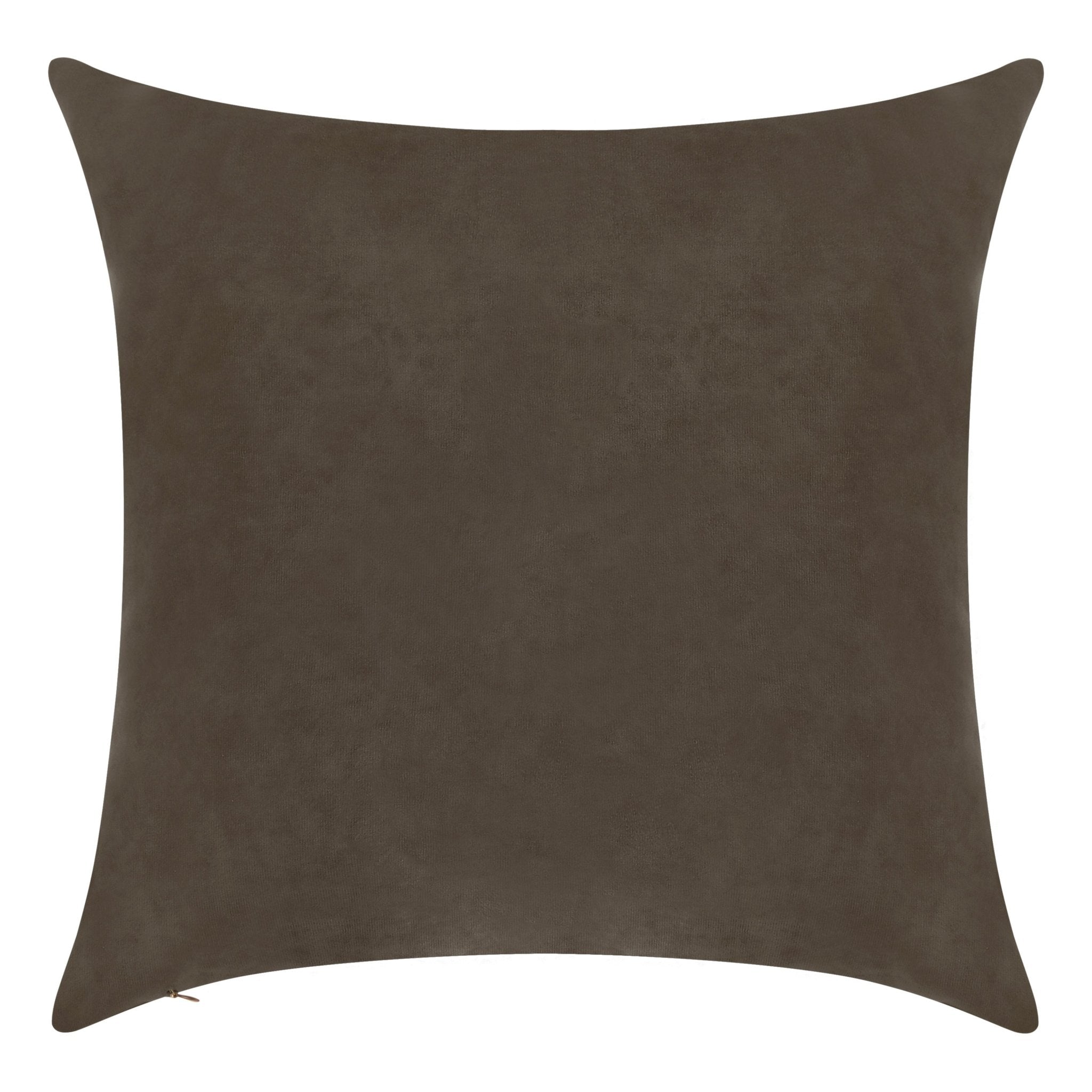 Everywhere Velvet Throw Pillow (Cocoa brown) - DelaraHome
