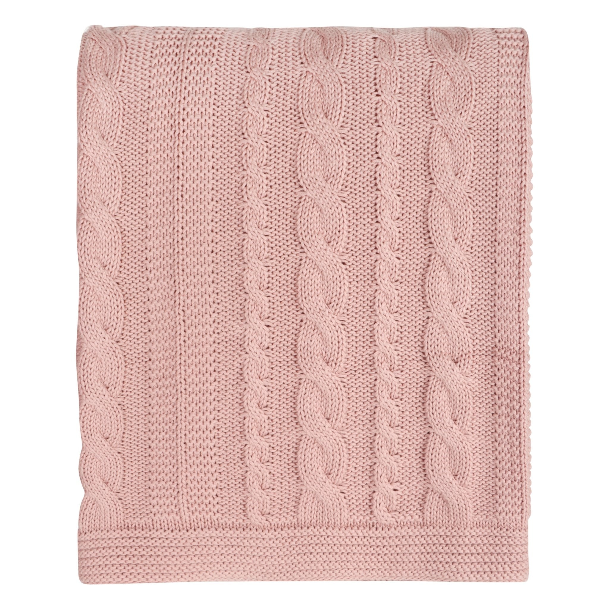 Organic Cotton Cable Knit Throw - DelaraHome