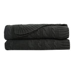 Organic Cotton Cable Knit Throw - DelaraHome