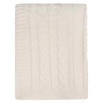 Organic Cotton Cable Knit Throw - DelaraHome