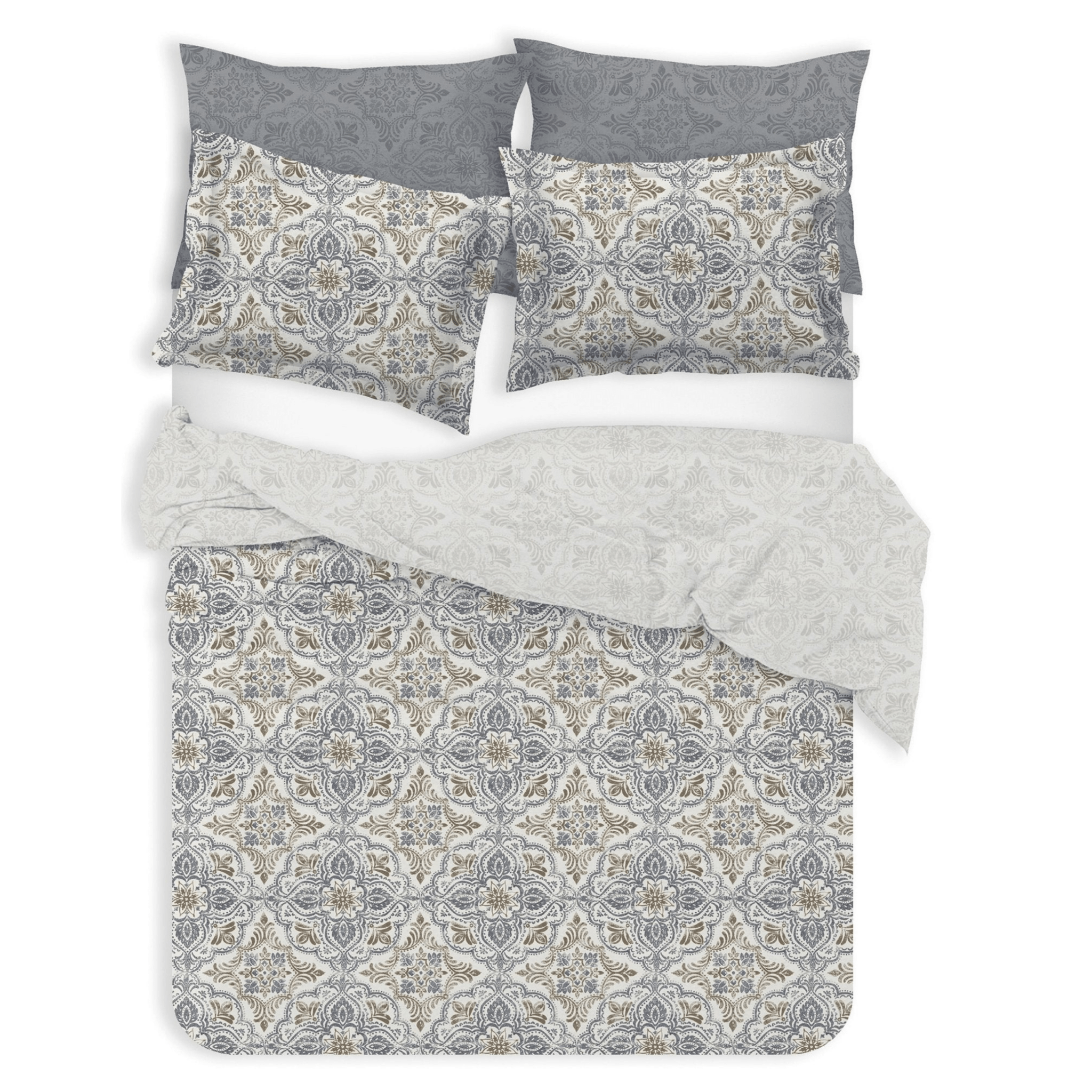 Lida Organic Cotton Reversible Duvet Set - Delara