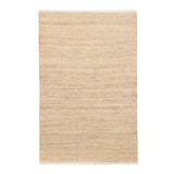Handwoven Jute & Cotton Rug – Farmhouse Style (Ivory) - Delara