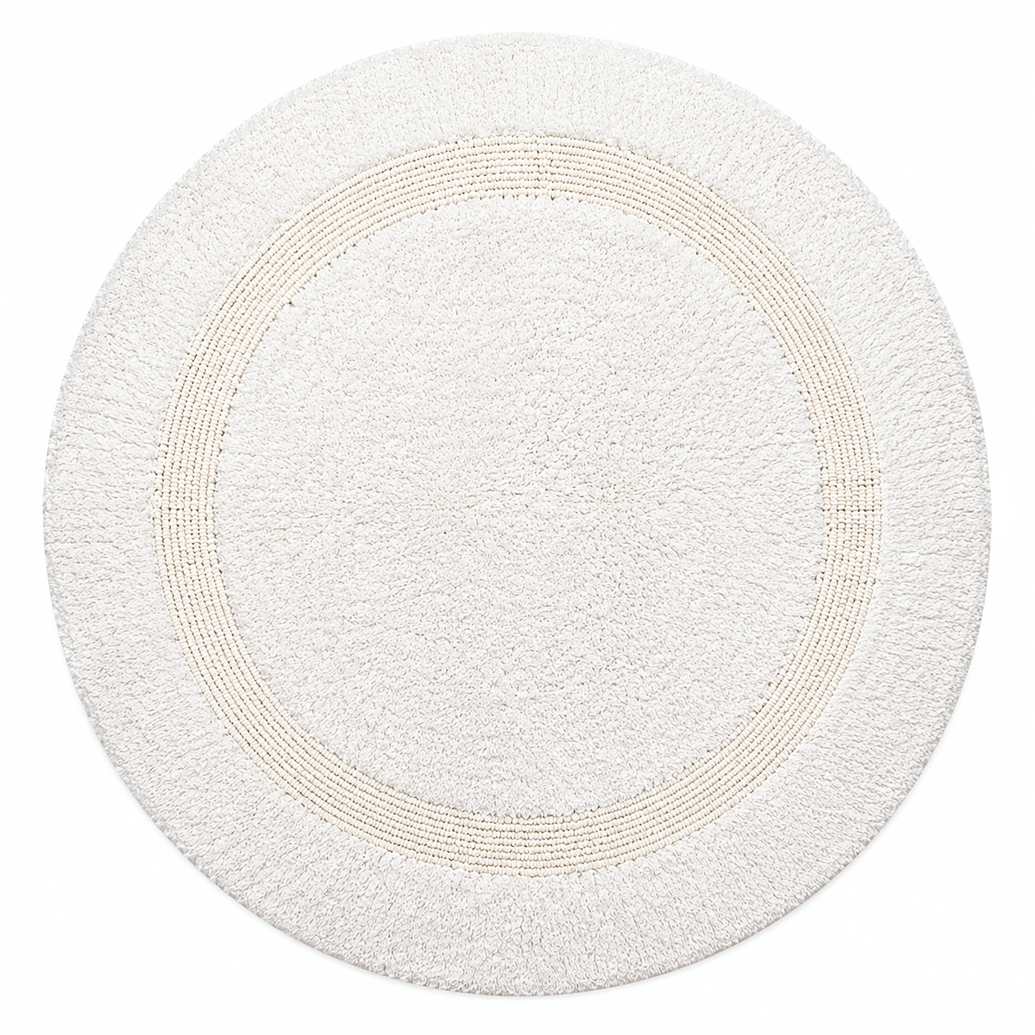 Organic Cotton Reversible Round Bath Mat - Delara