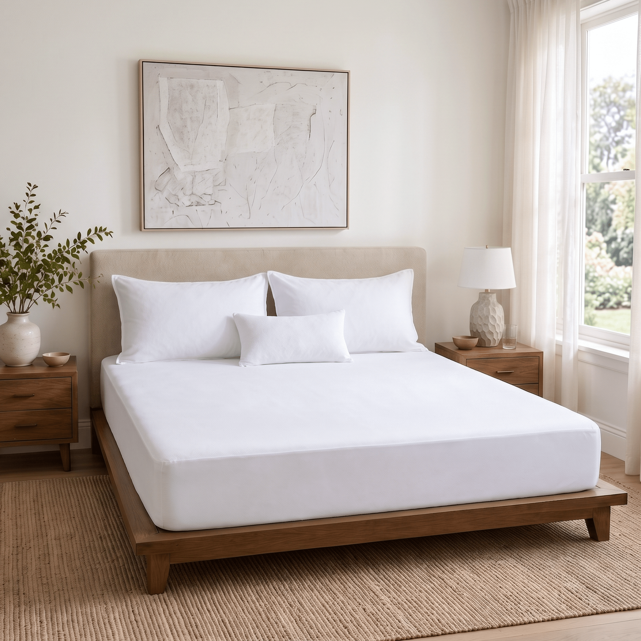 Organic Cotton Mattress Protector - Delara