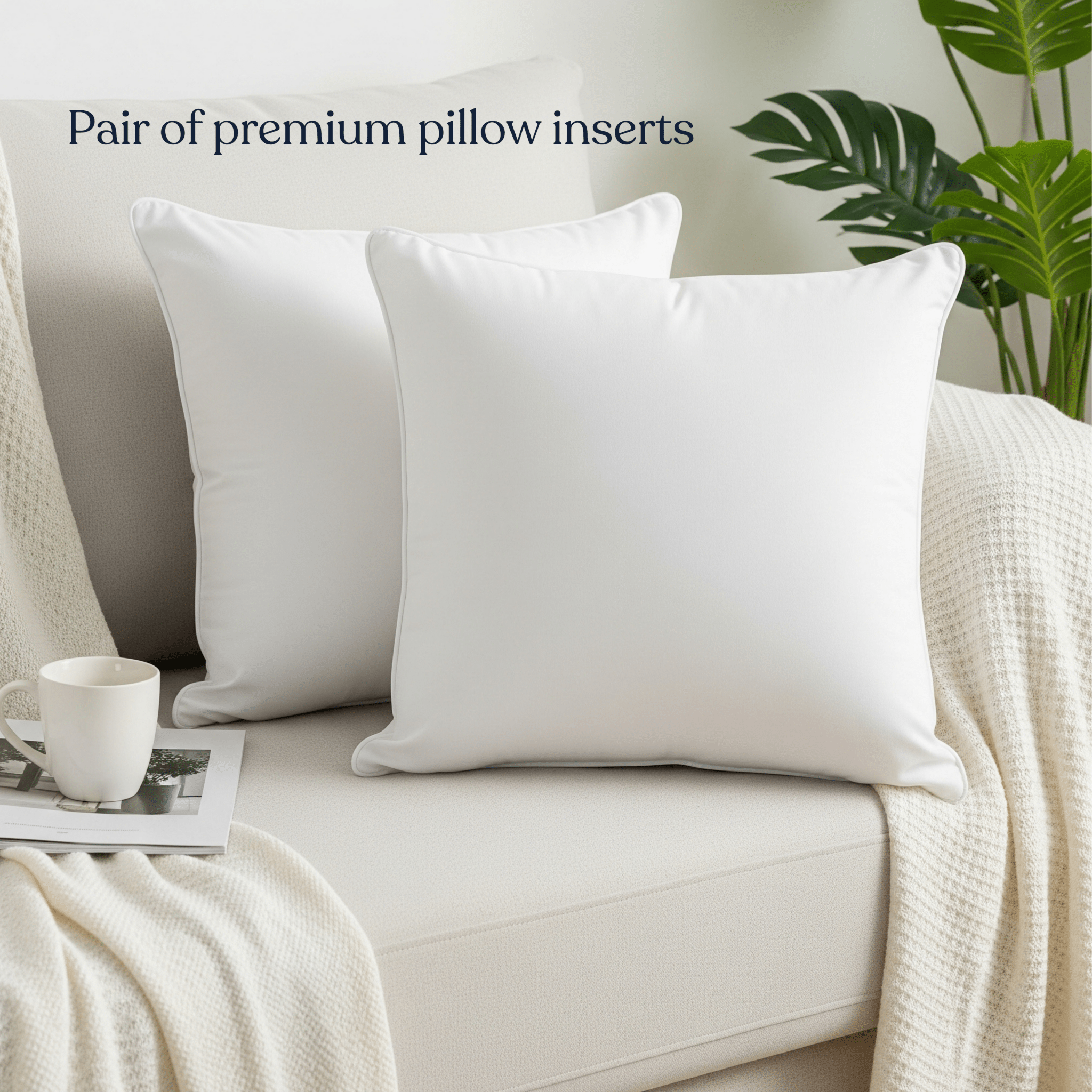 Delara Down Alternative Pillow Inserts – Set of 2 - Delara