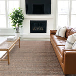 Handwoven Jute & Cotton Rug – Farmhouse Style (Dark Grey) - Delara