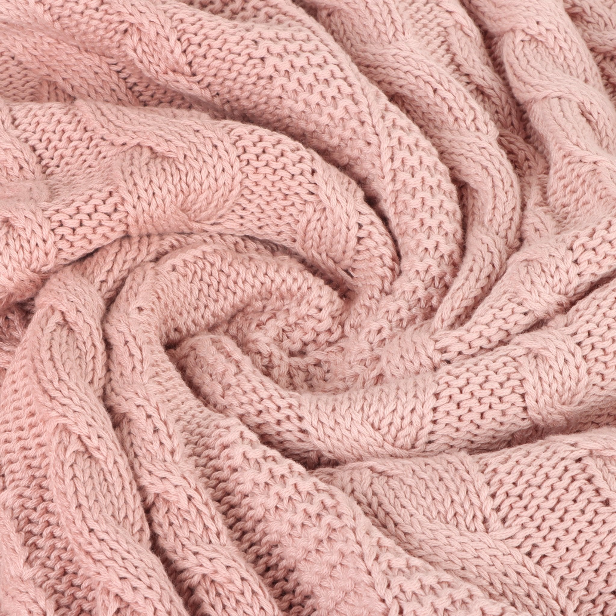 Organic Cotton Cable Knit Throw