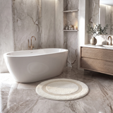 Organic Cotton Reversible Round Bath Mat