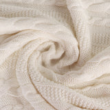 Organic Cotton Cable Knit Throw (Natural)