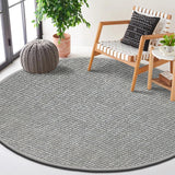 6 Foot Round Boucle Wool & Jute Rug