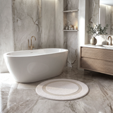 Organic Cotton Reversible Round Bath Mat