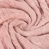 Organic Cotton Cable Knit Throw (Ivory)