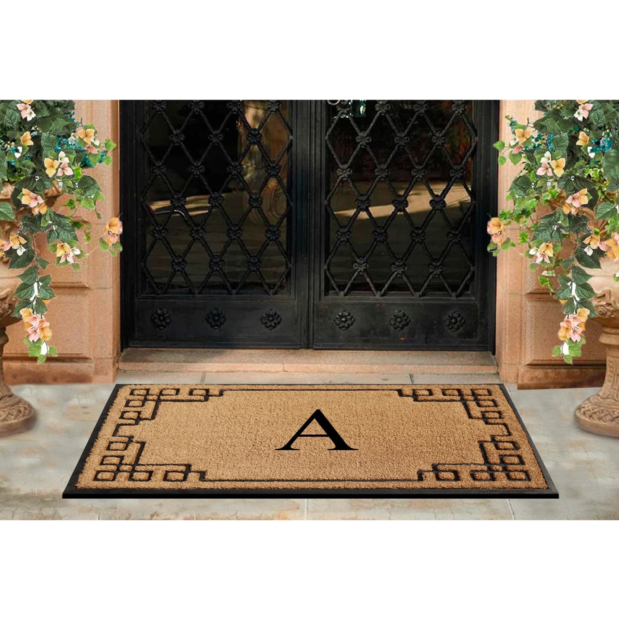 Rubber Bordered Designed Outdoor Monogrammed Doormat 36"X72" - Delara