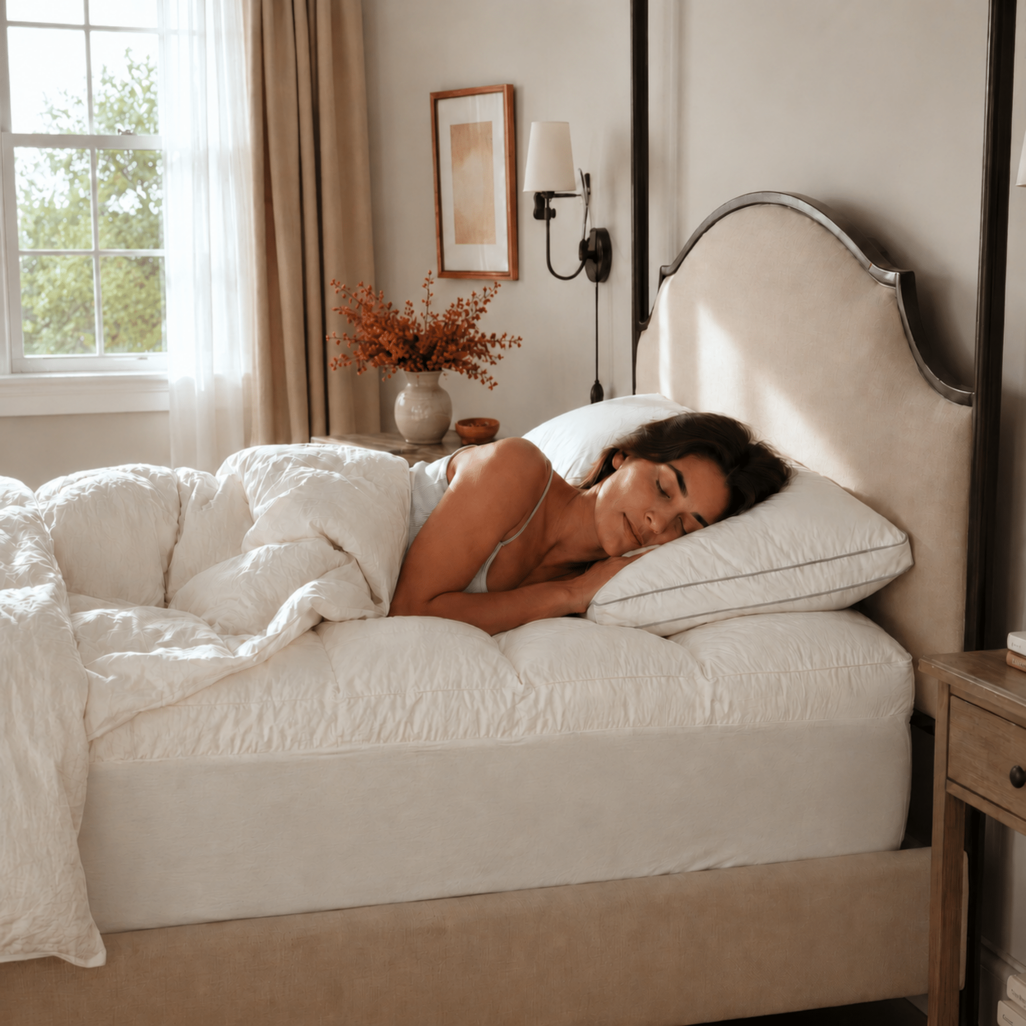 3 Inch Organic Cotton Extra-Plush Mattress Pad - Delara
