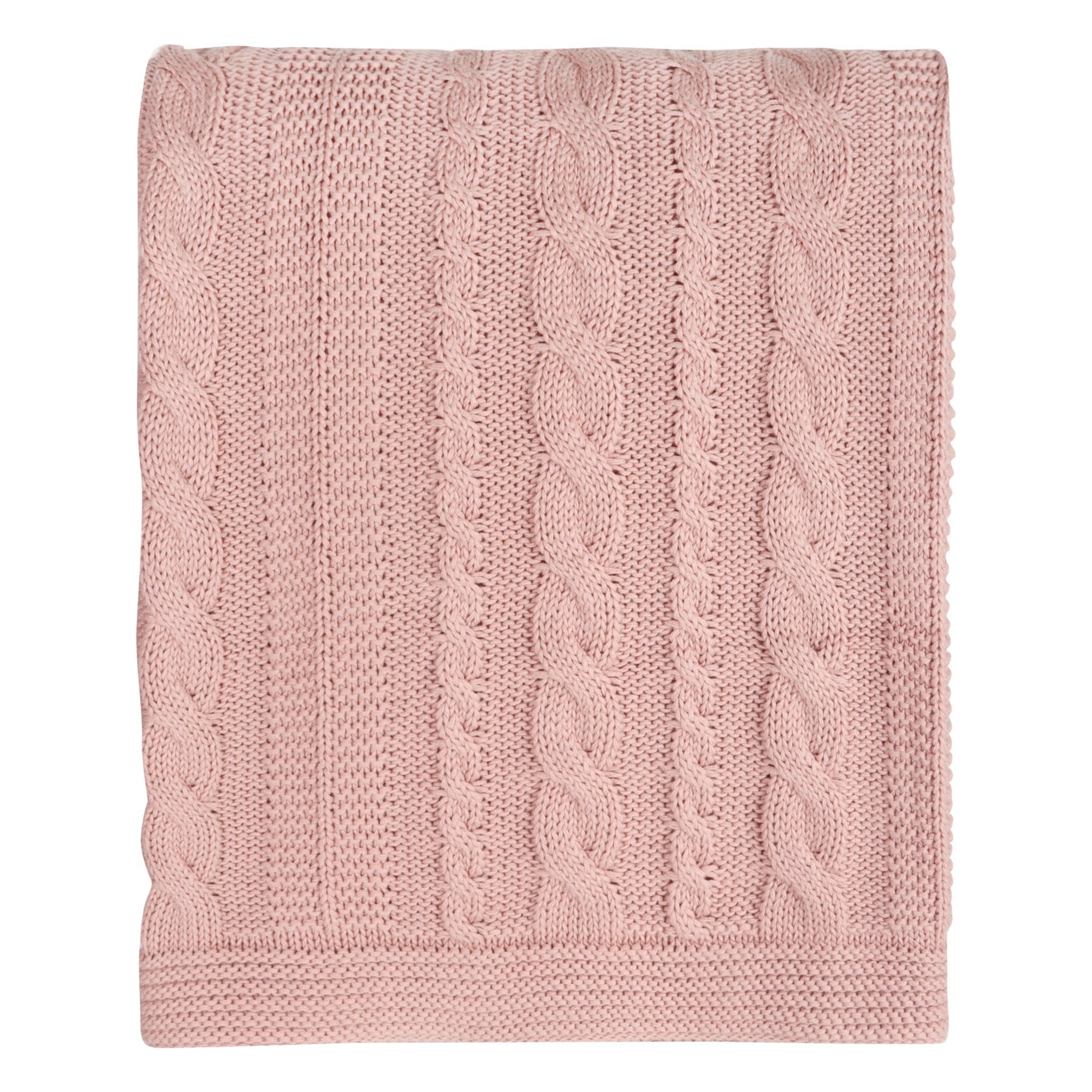 Organic Cotton Cable Knit Throw