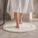 Organic Cotton Reversible Round Bath Mat
