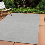 Washable PET Outdoor Rug (Light Grey) - Delara