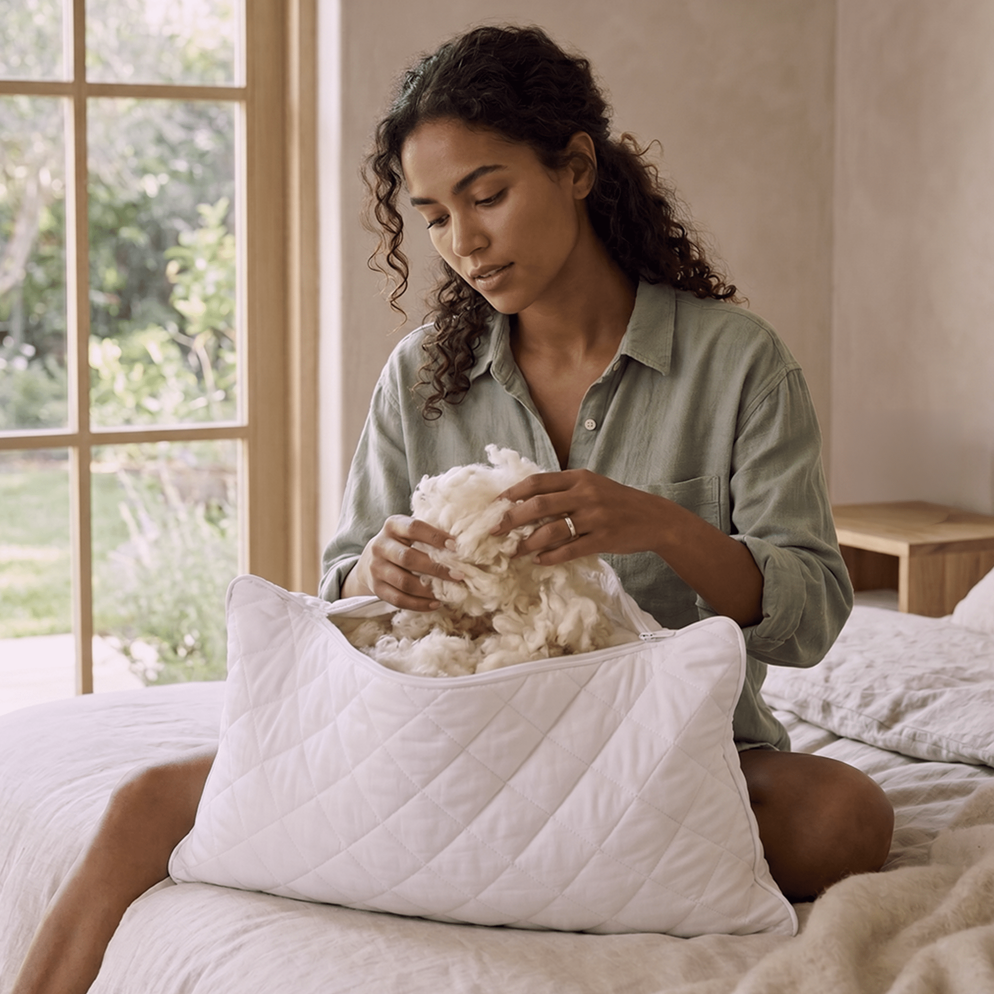 GOTS Certified Organic Wool Pillow - Delara