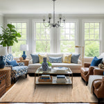 Handwoven Jute & Cotton Rug – Farmhouse Style (Ivory) - Delara
