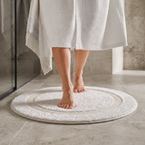 Organic Cotton Reversible Round Bath Mat