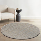 6 Foot Round Boucle Wool & Jute Rug