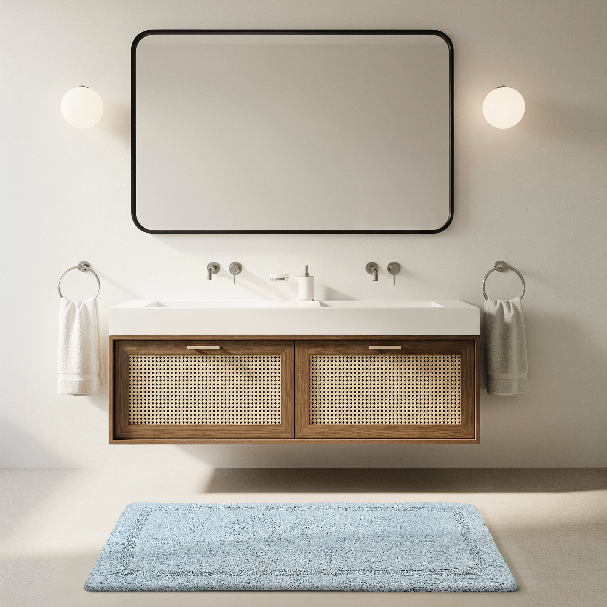 Organic Cotton Reversible Bath Mat – 3000 GSM - Delara