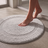 Organic Cotton Reversible Round Bath Mat