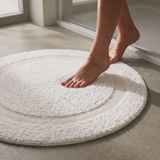 Organic Cotton Reversible Round Bath Mat