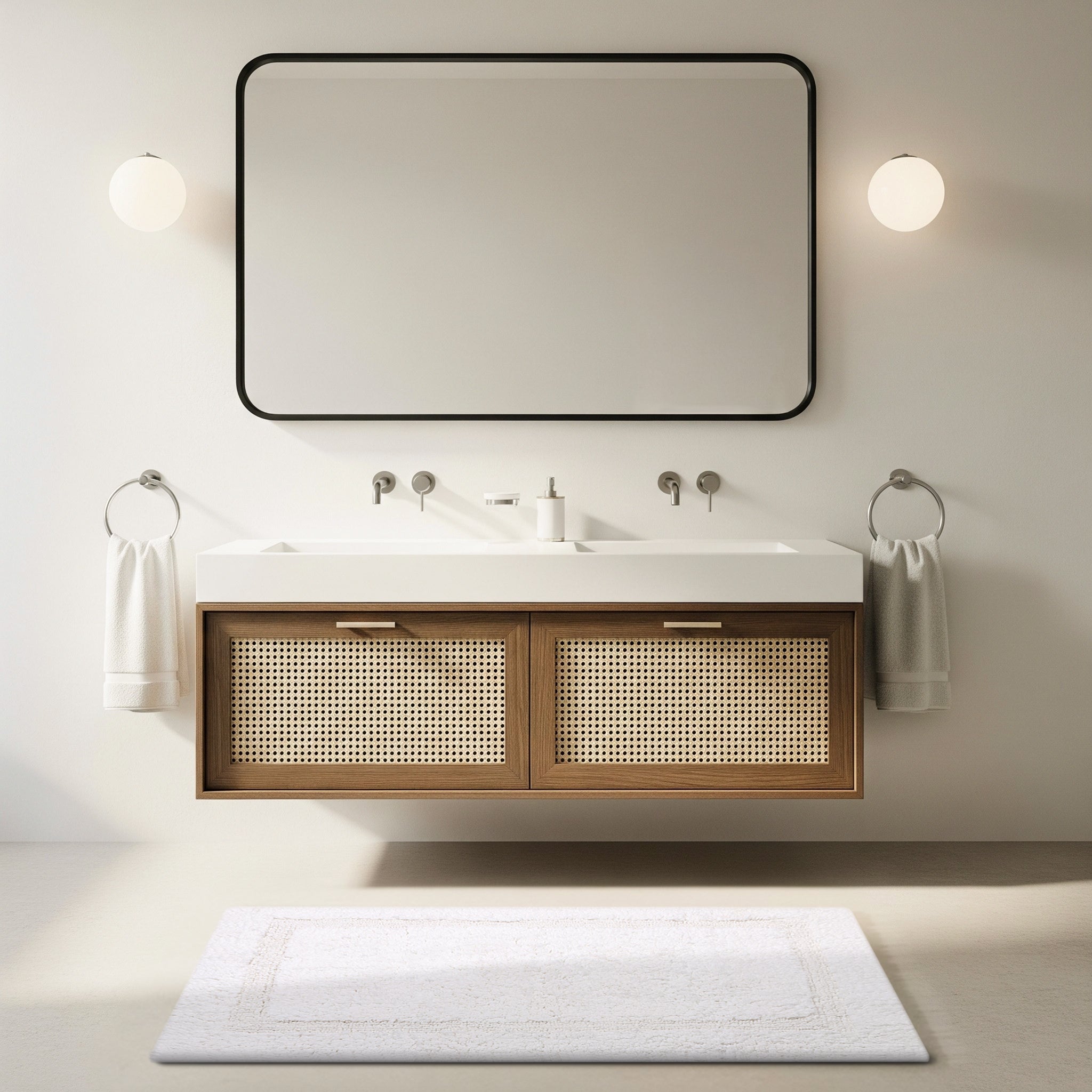 Organic Cotton Reversible Bath Mat – 3000 GSM - Delara