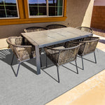 Washable PET Outdoor Rug (Light Grey) - Delara