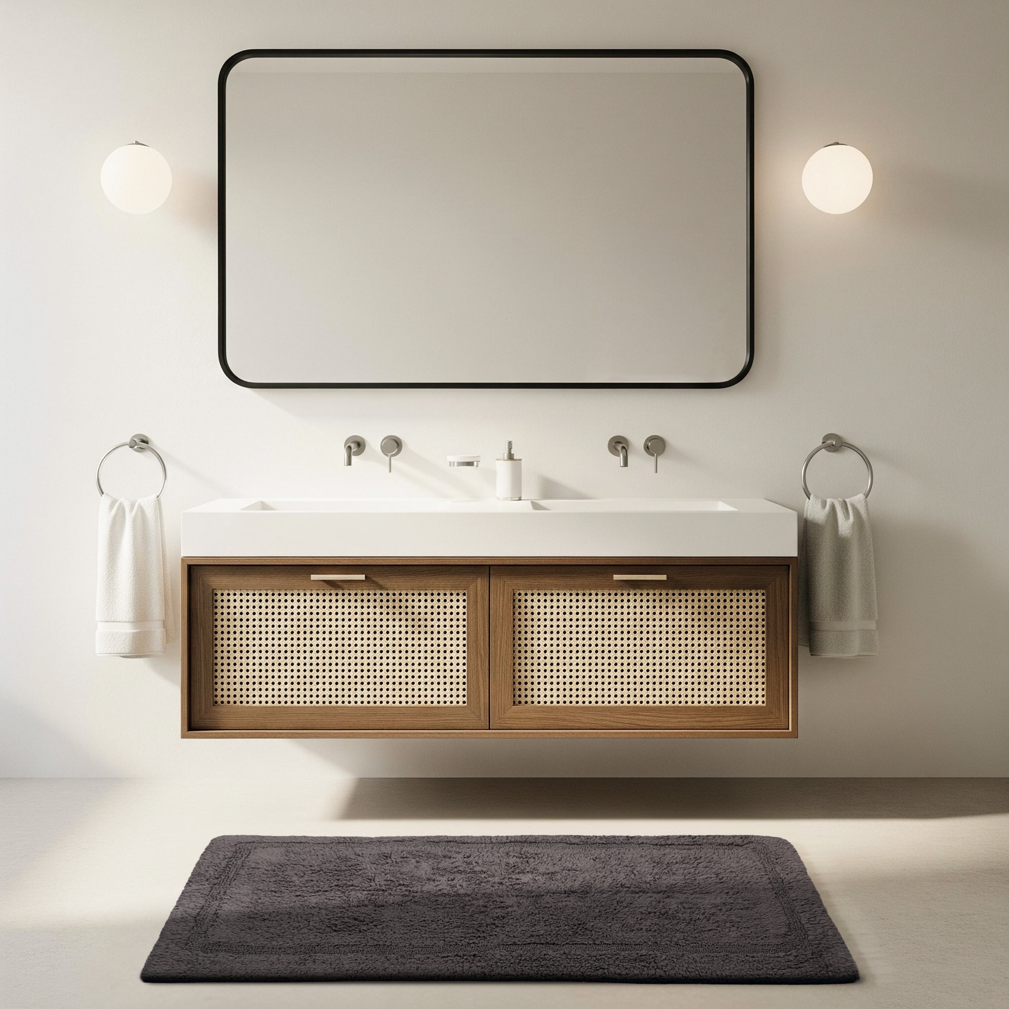 Organic Cotton Reversible Bath Mat – 3000 GSM - Delara