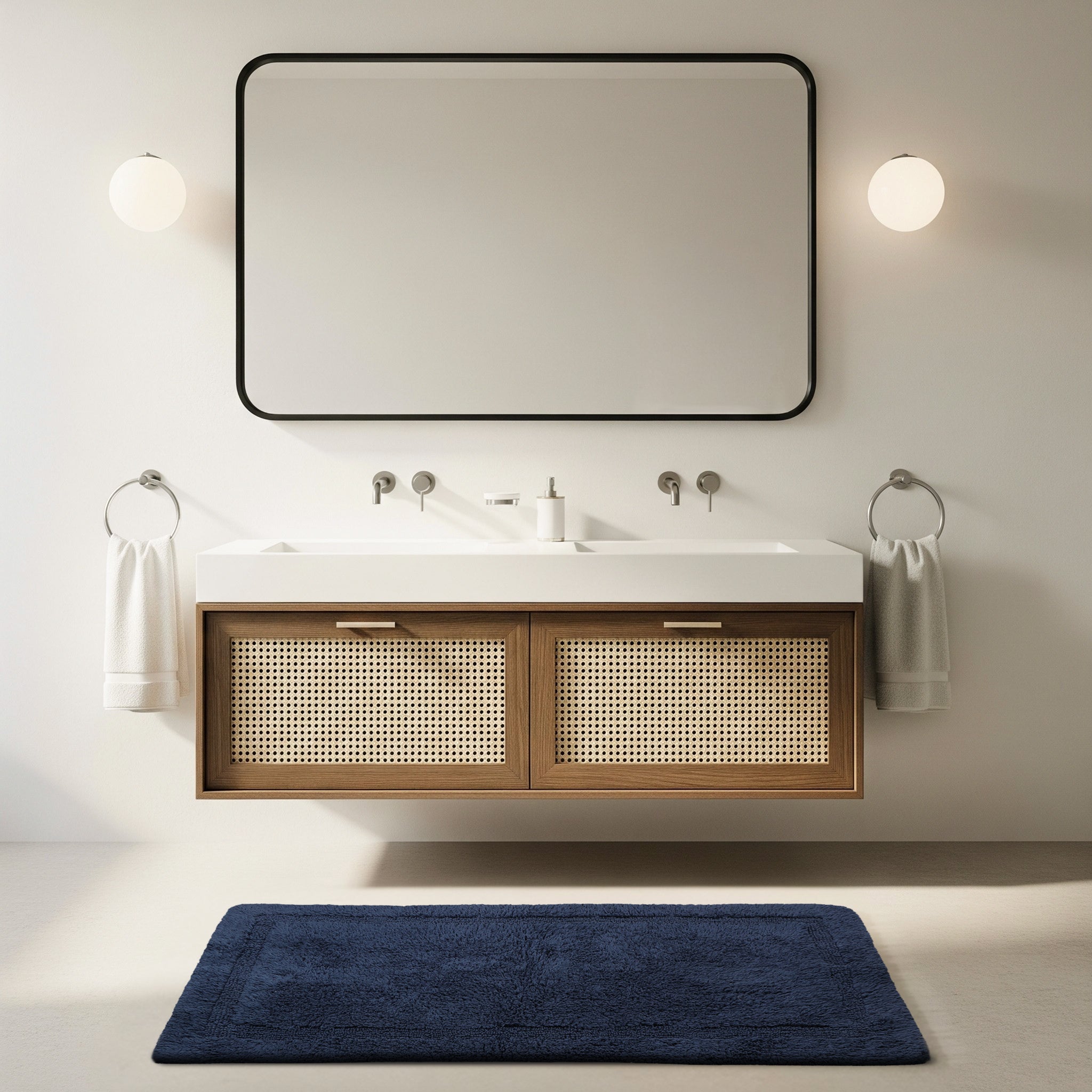 Organic Cotton Reversible Bath Mat – 3000 GSM - Delara