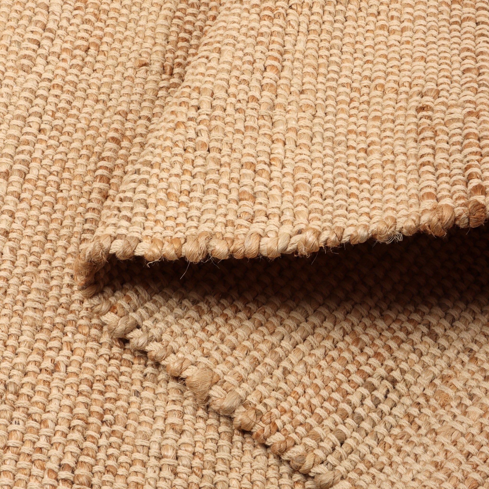 Handwoven Jute & Cotton Rug – Farmhouse Style (Natural) - Delara