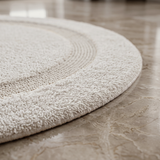 Organic Cotton Reversible Round Bath Mat