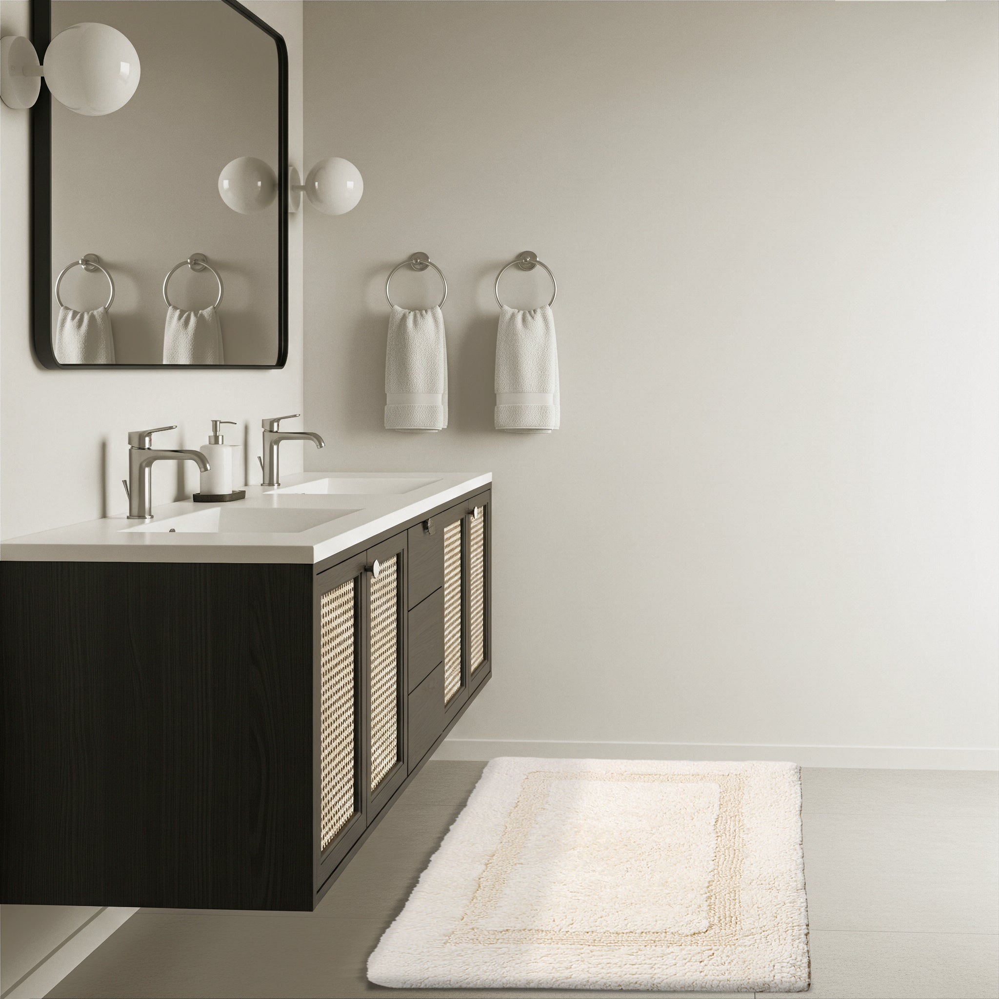 Organic Cotton Reversible Bath Mat – 3000 GSM - Delara