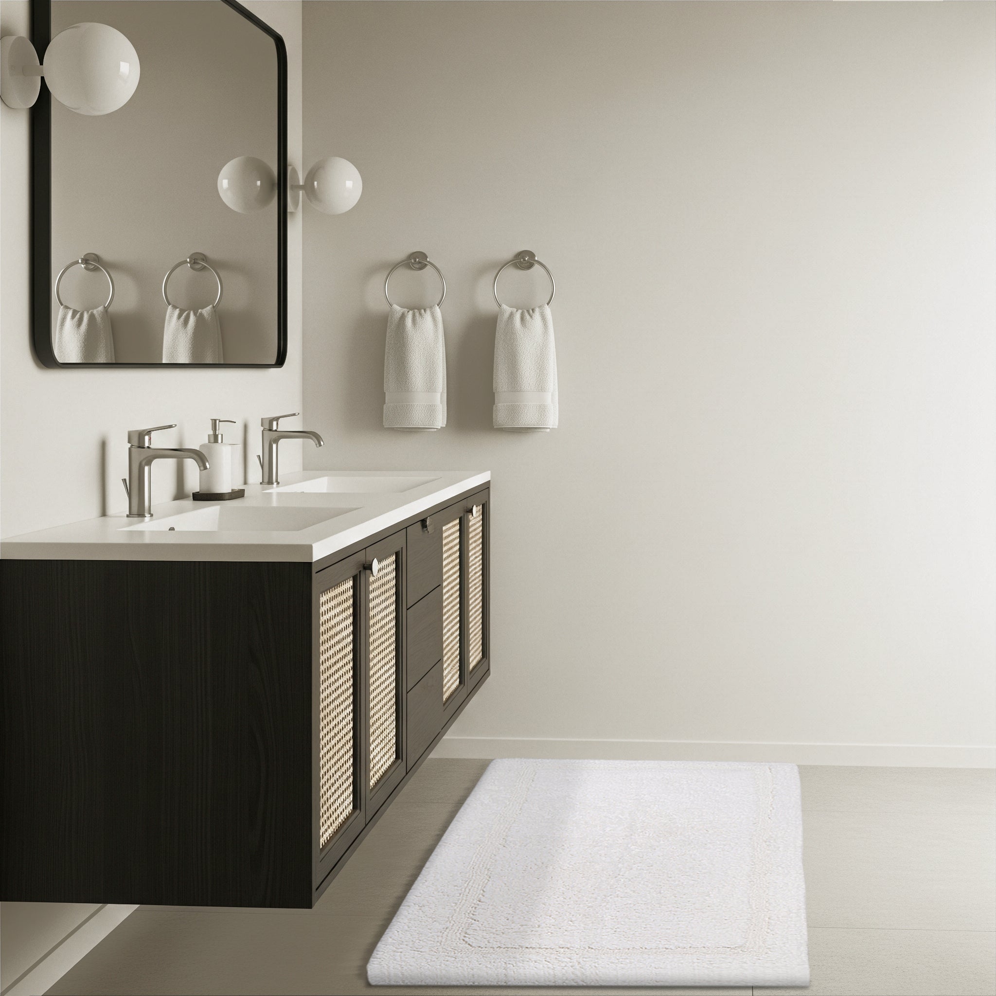 Organic Cotton Reversible Bath Mat – 3000 GSM - Delara