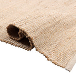 Handwoven Jute & Cotton Rug – Farmhouse Style (Ivory) - Delara