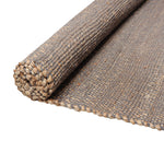 Handwoven Jute & Cotton Rug – Farmhouse Style (Dark Grey) - Delara