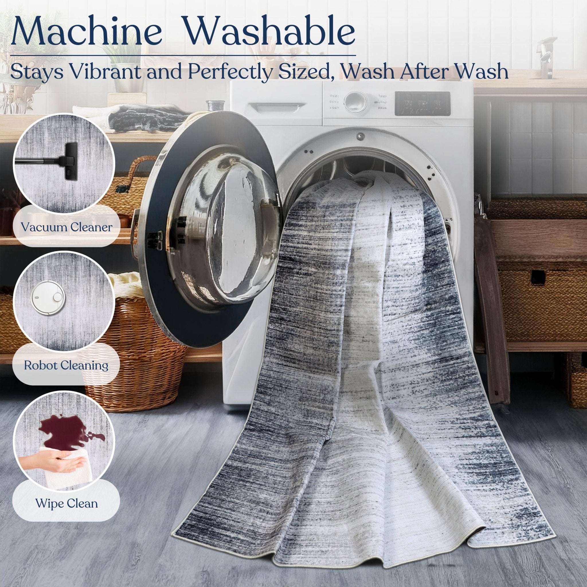 Emily Machine Washable Rug - Delara